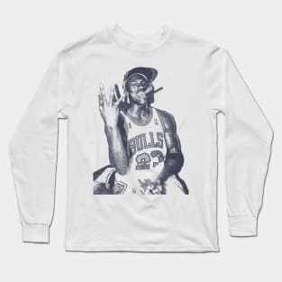 Michael Jordan Cigar Long Sleeve T-Shirt